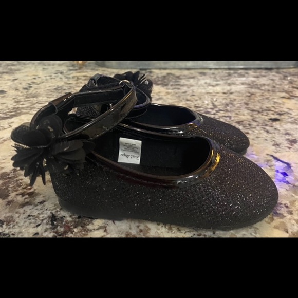 First Steps black sparkly ballet style shoe - Picture 1 of 3